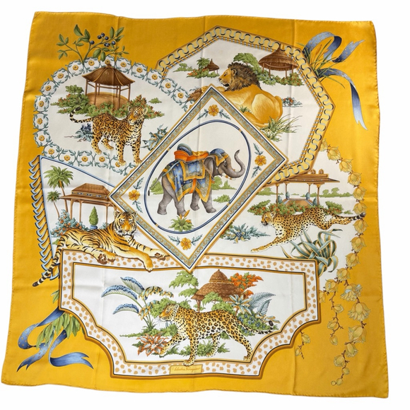 Salvatore Ferragamo 100% Silk Twill Scarf - Picture 2 of 11